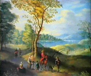 Flusslandschaft Mit Reisenden by Balthasar Beschey