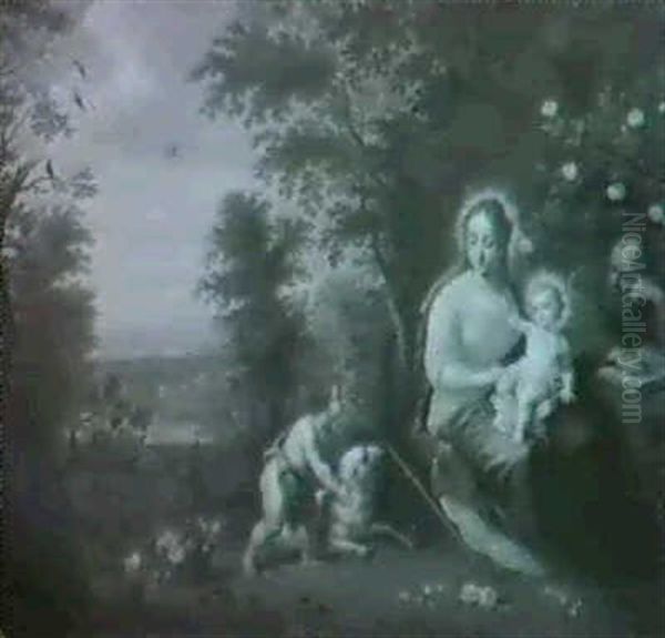 Die Hl. Familie Mit Dem Johannesknaben In Einer Bewaldeten Landschaft - view 1