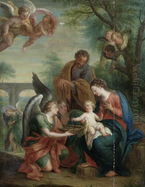 The Rest On The Flight Into Egypt (after Giuseppe Bartolomeo Chiari) - view 1