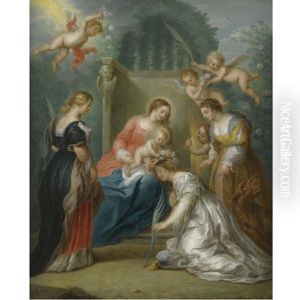 The Virgin And Child With Saints Margaret Of Antioch, Catherine Of Alexandria And Elizabeth Of Hungary
