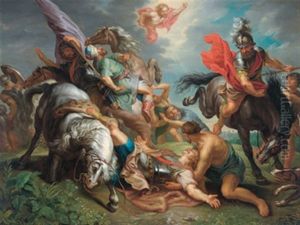 Die Bekehrung Pauli (after Rubens) by Jacob Andries Beschey