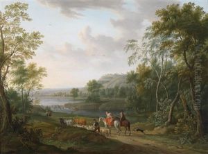 Landschaft Mit Reisenden by Jan Frans Beschey