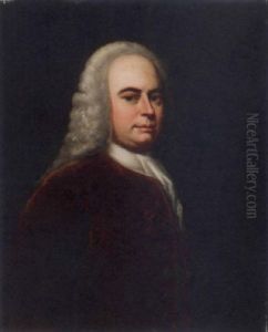 Portrait Of A Gentleman (george Frederic Handel?) In A Red Velvet Jacket