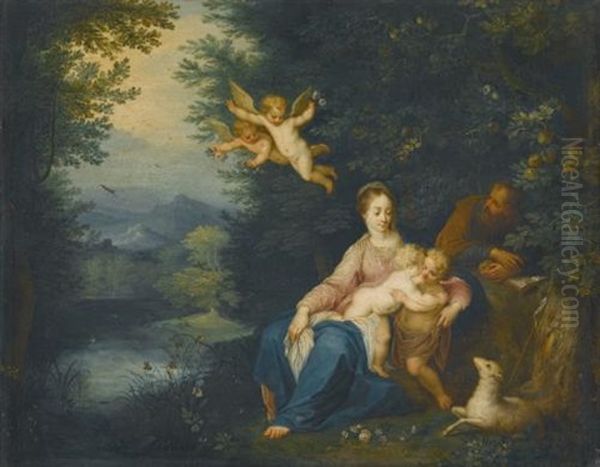 A River Landscape With The Holy Family And The Infant Saint John The Baptist - view 1