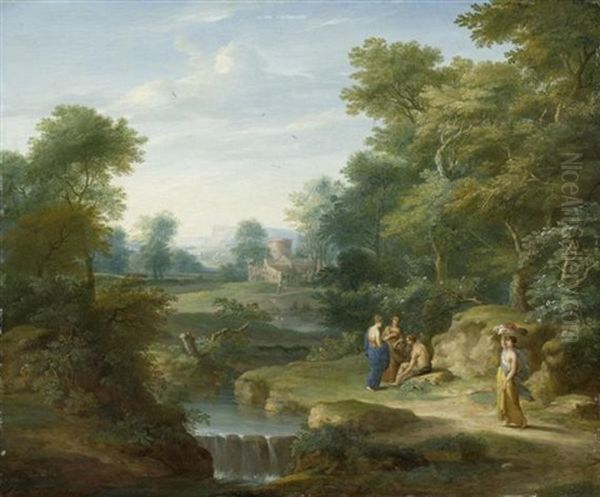 Arkadische Landschaft Mit Figuren - view 1