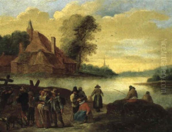 Scene Animee Au Bord De L'eau - view 1
