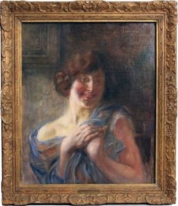 Femme Au Chale Bleu, Les Mains Jointes