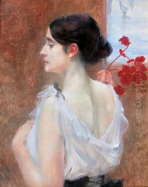 Jeune Femme A La Branche Fleurie - view 1