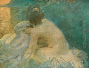 Leda Et Le Cygne by Albert Besnard