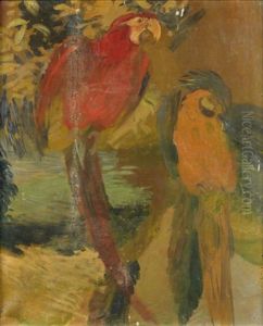 Deux Perroquets by Albert Besnard