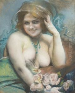 Femme Aux Roses by Albert Besnard