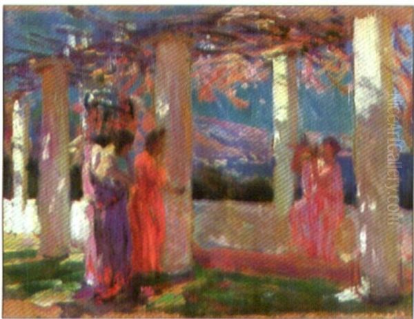 Sudliche Pergola Mit Figuren - view 1