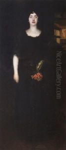 Portrait De Jeune Femme Au Bouquet