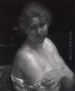 Portrait Of A Woman With Red Hair by Albert Besnard