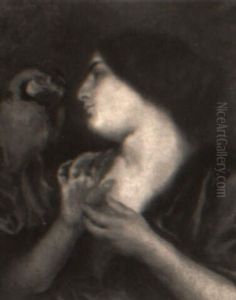 Lady With Parrot by Albert Besnard