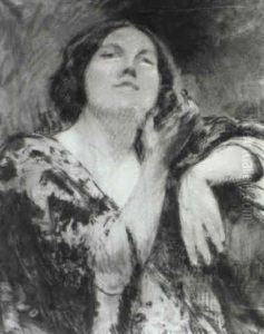 Portrait De Femme Aux Raisins by Albert Besnard