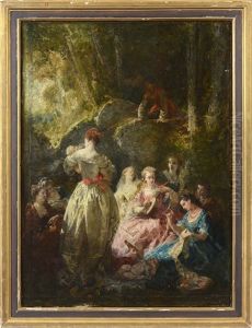 Courtisanes En Foret by Faustin Besson