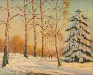Winter Landscape by Boris Bessonof