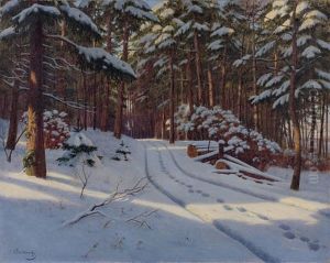 Chemin Sous La Neige by Boris Bessonof