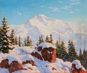 La Jungfrau En Suisse by Boris Bessonof