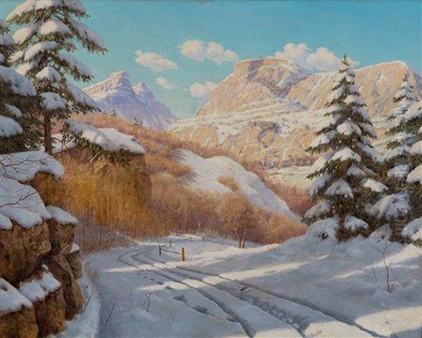 A Bright Winter Day In The Mountains - view 1