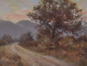 Rural Landscapes At Sunset And By Moonlight by James Aitken