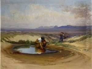 Indian Women At A Spring; A Stand Of Trees (2 Works)