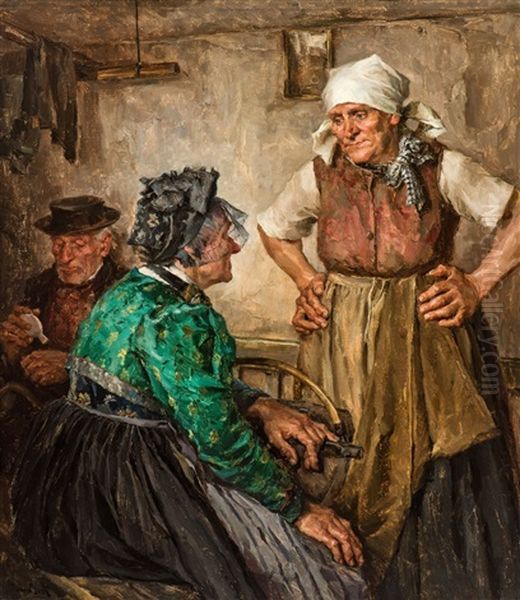 Two Peasant Women Talking - view 1
