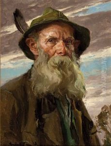 Portrat Eines Bartigen Mannes
