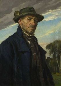 Bauer Vor Baumlandschaft