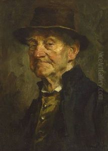 Portrait Eines Kritischen Herren In Tracht