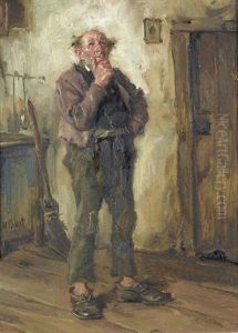 Bauer In Stube by Hans Best