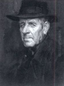 Portrait Eines Mannes Mit Hut by Hans Best