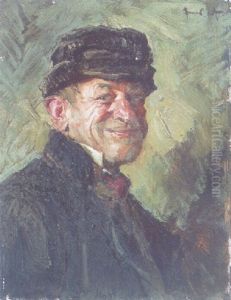 Brustportrat Eines Mannes Mit Schwarzer Kappe