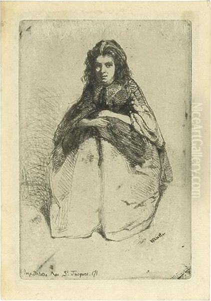 Etching On Cream Laid Japan Paper, 1859. 163x110 Mm; 6 3/8x4 1/4 Inches, Small Margins. Fourth State (of 4). A Very Good, Early Impression With Warm Plate Tone And The Marks From The Vice Printing In The Lower Right. Kennedy 13. - view 1