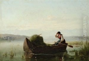 Heuboot Mit Jungem Dirndl