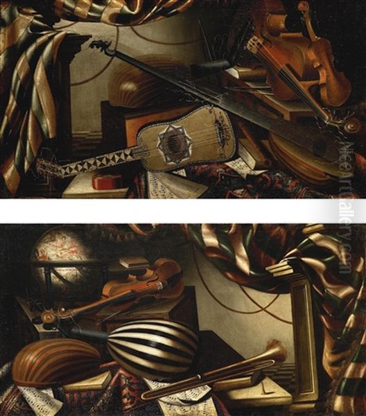 Two Still Lifes With Musical Instruments - view 1