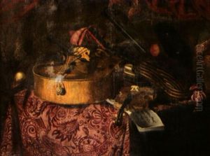 Nature Morte Aux Instruments De Musique by Bartolomeo Bettera