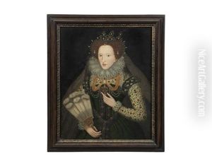A Portrait Of Queen Elizabeth I by John Bettes the Elder