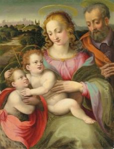 The Holy Family With The Infant Saint John The Baptist by Niccolo Betti