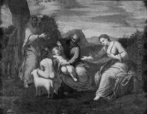 The Rest On The Flight Into Egypt by Domenico Bettini