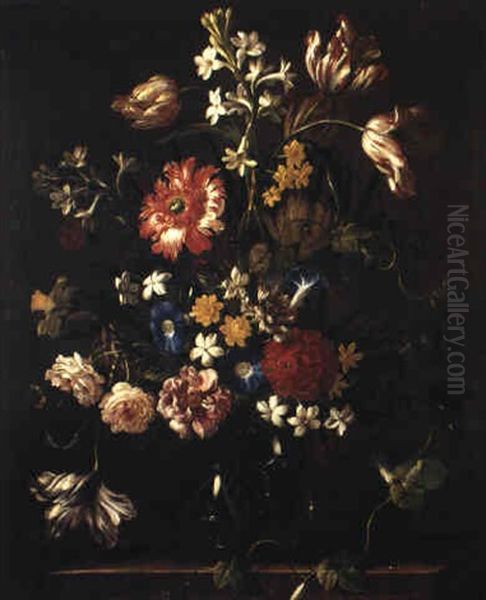 Blomsterstilleben Med Tulpaner Och Roser - view 1