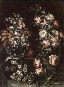 Bouquet De Fleurs Et De Roses by Domenico Bettini