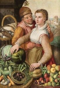 Escena De Mercado by Joachim Beuckelaer