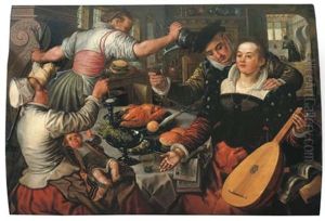 A Kitchen Scene by Joachim Beuckelaer