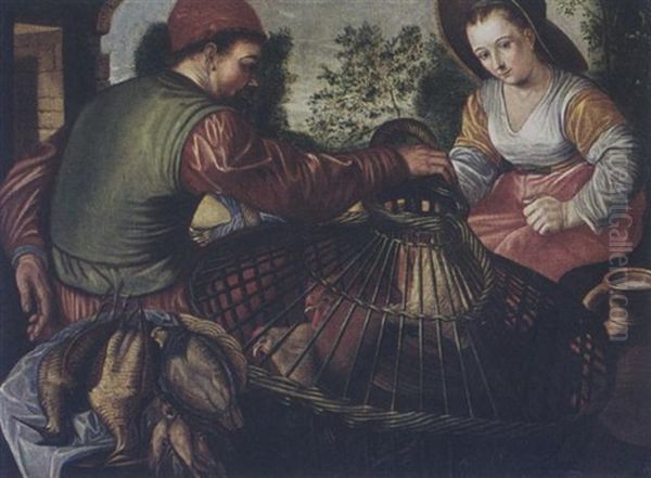 A Poultry Vendor And A Peasant Woman - view 1