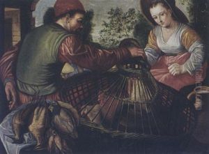 A Poultry Vendor And A Peasant Woman by Joachim Beuckelaer