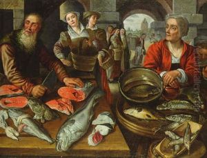 A Fish Stall by Joachim Beuckelaer