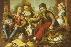 The Poultry Vendors by Joachim Beuckelaer