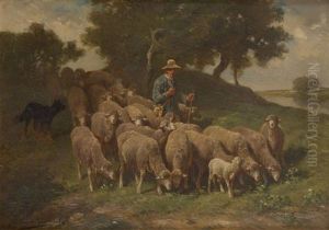 Berger Et Ses Moutons by Frans De Beul